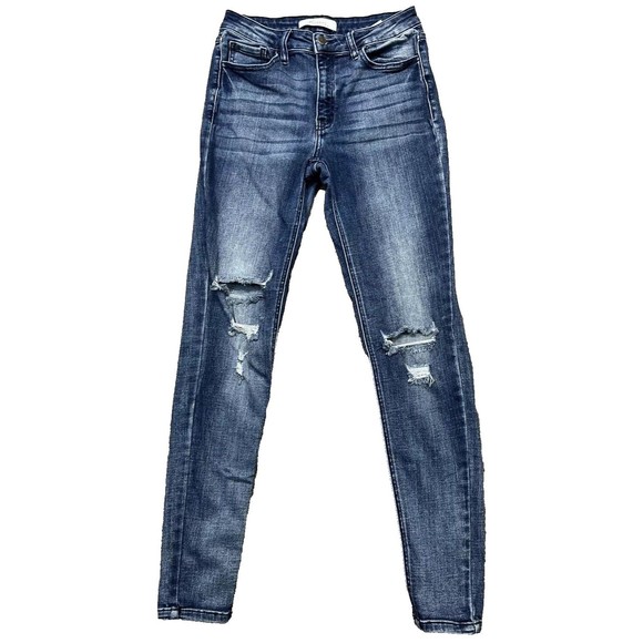 KanCan Denim - KanCan Blue Denim Jeans Distressed Slim Straight Jeans Size 28